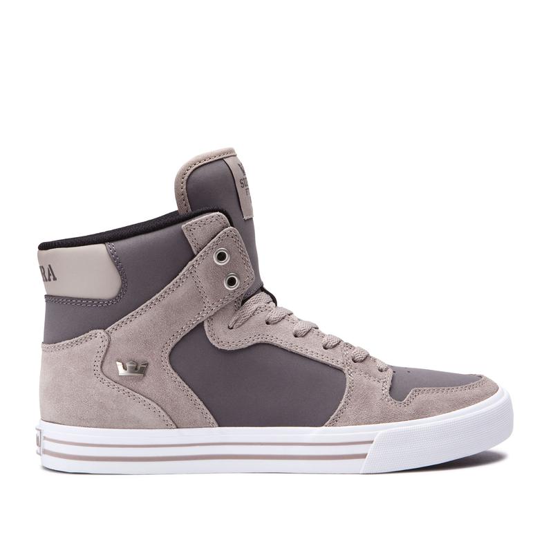 Buty Supra VAIDER - Sneakersy Wysokie Damskie - Ciemny Szare (LZVJ-40395)